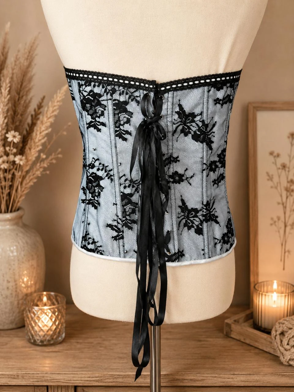 Corset tamanho 4XL cor preto cinza novo – photo 3